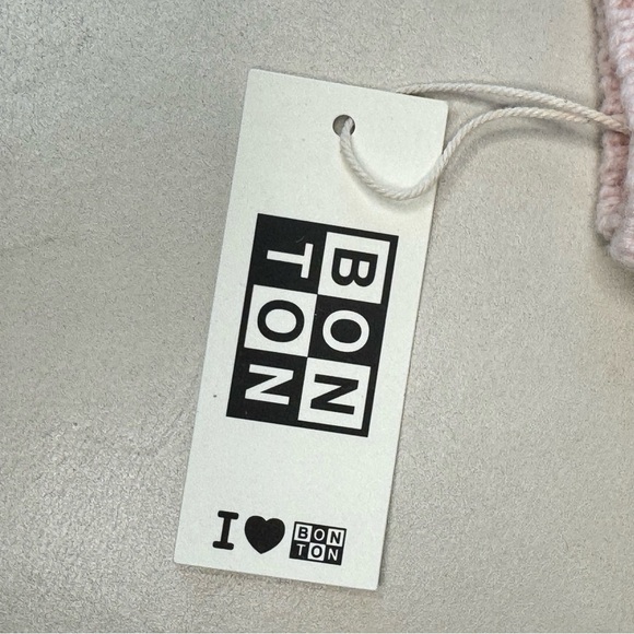 NWT BONTON Paris Pink Knit Wool Baby Hat Beanie Size 3M - Picture 10 of 10